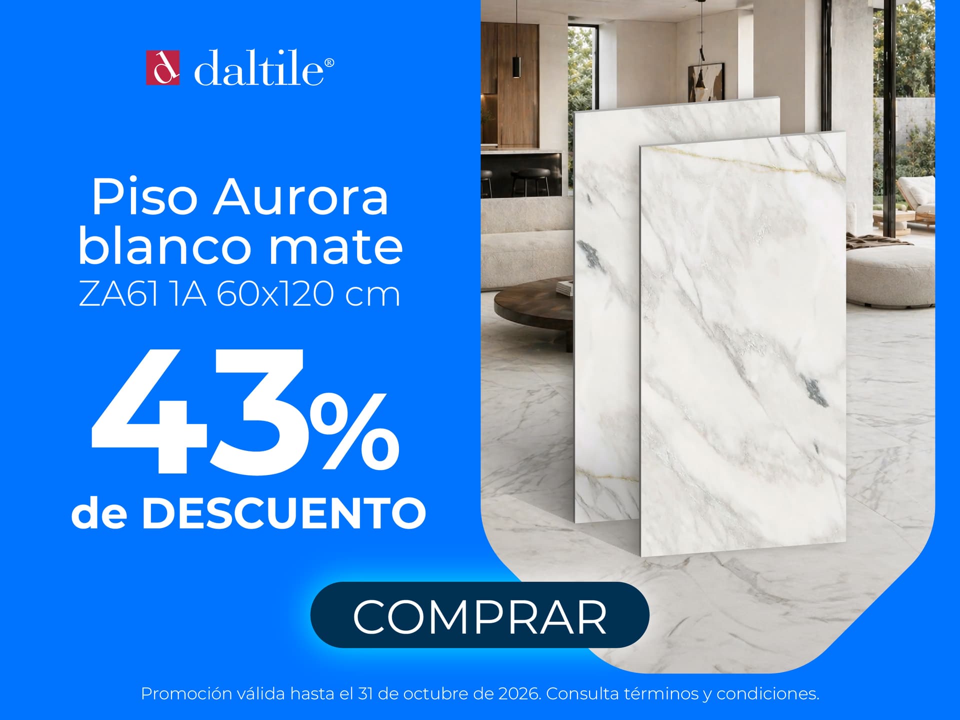 Piso Aurora Blanco mate