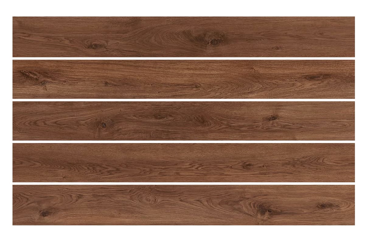 Piso Vinílico SPC Madera Redwo cerezo mate 18 x 122 cm, caja con  1.77 cm 