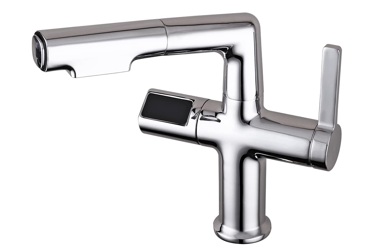Monomando para lavabo con pantalla digital 10500 acabado cromo