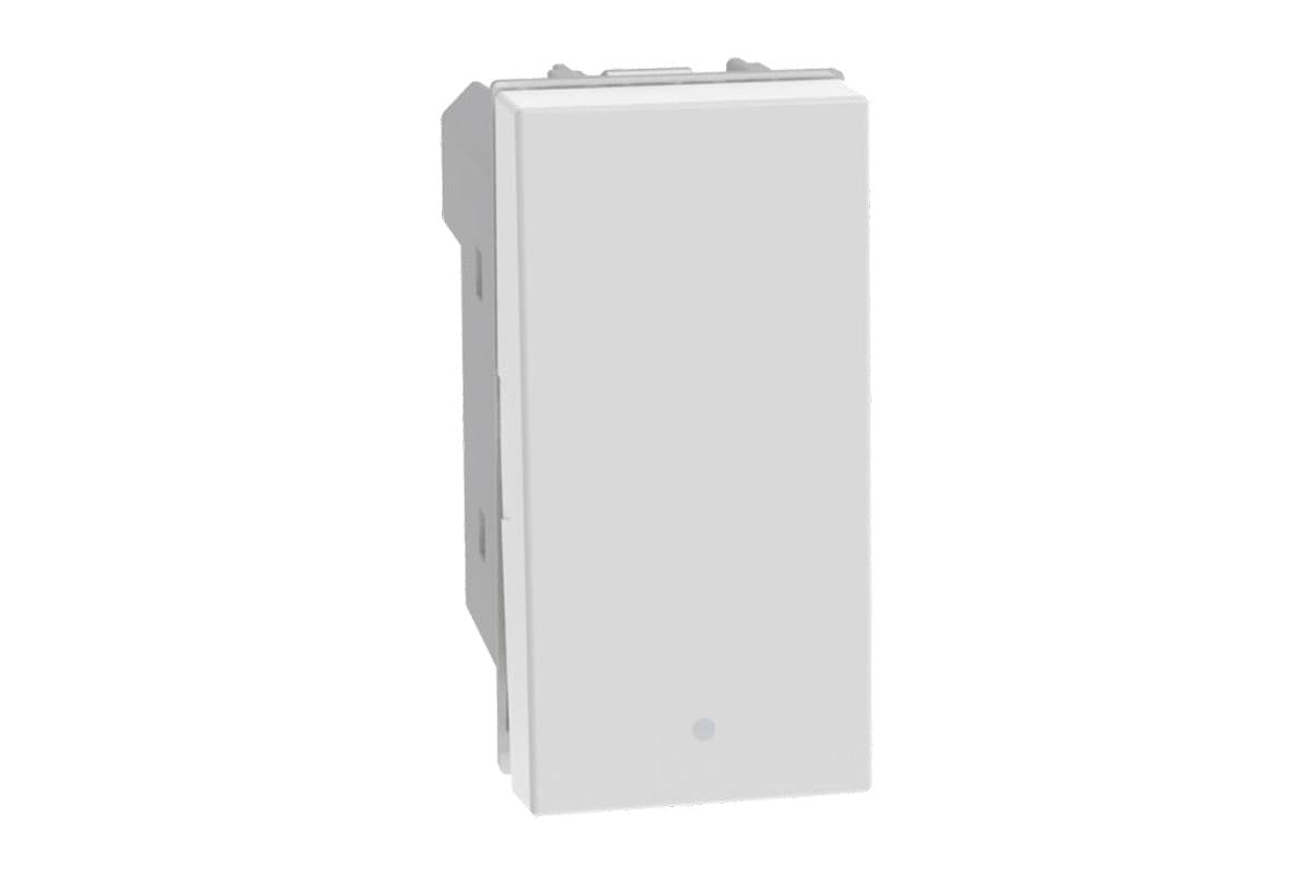 Apagador sencillo Quinziño JW4001Q color blanco 