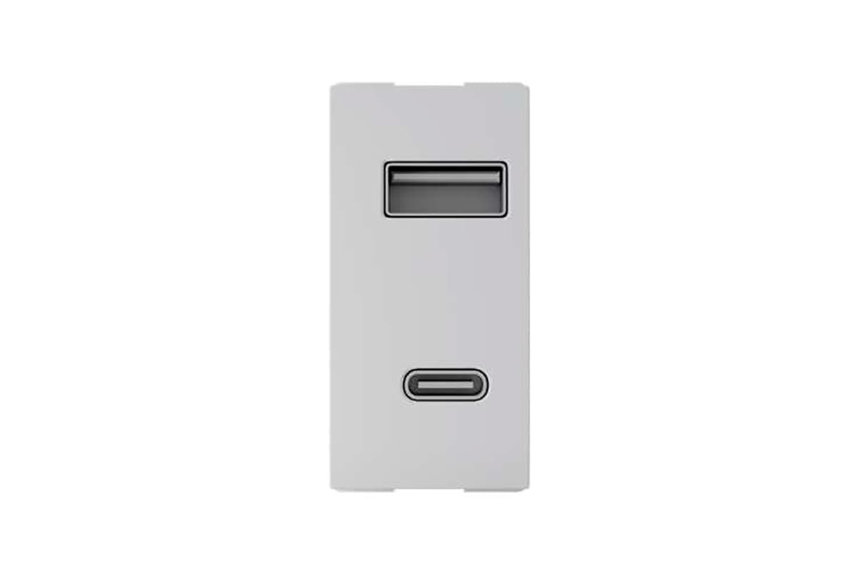 Toma cargador USB A-C Origen N0185.3-BL color blanco 