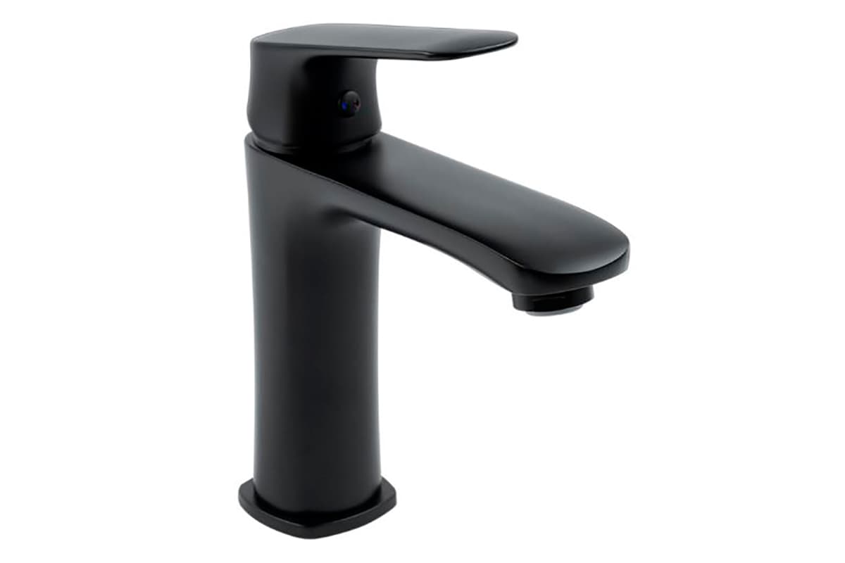 Monomando corto para lavabo CASSIA 9433LU.2, acabado negro mate
