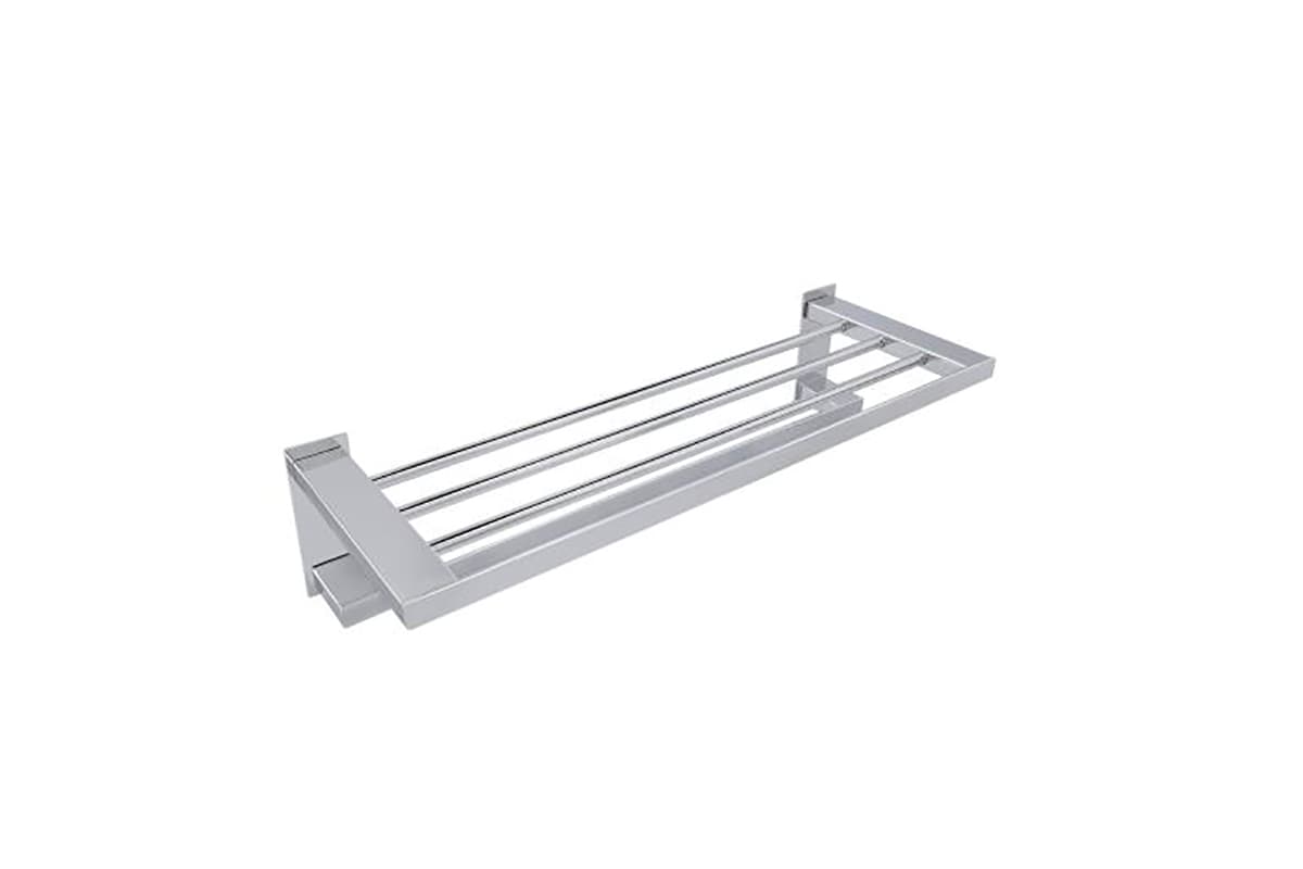 Repisa para toallas con barra doble Quadro 2 QU.10 acabado cromo 