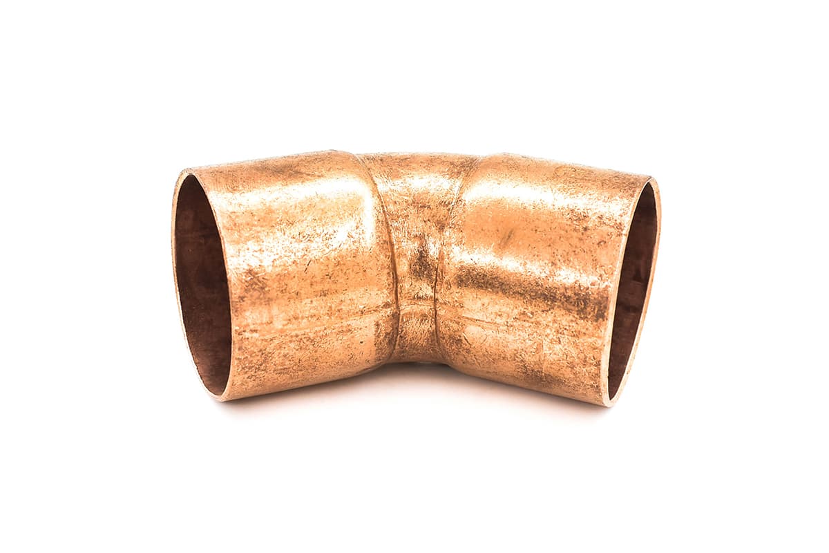 Codo cobre 51 mm x 45" (2" x 45")