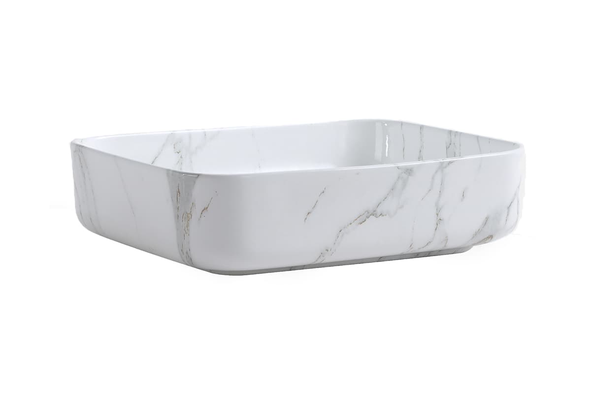 Lavabo de sobreponer Timor Acabado blanco y plata