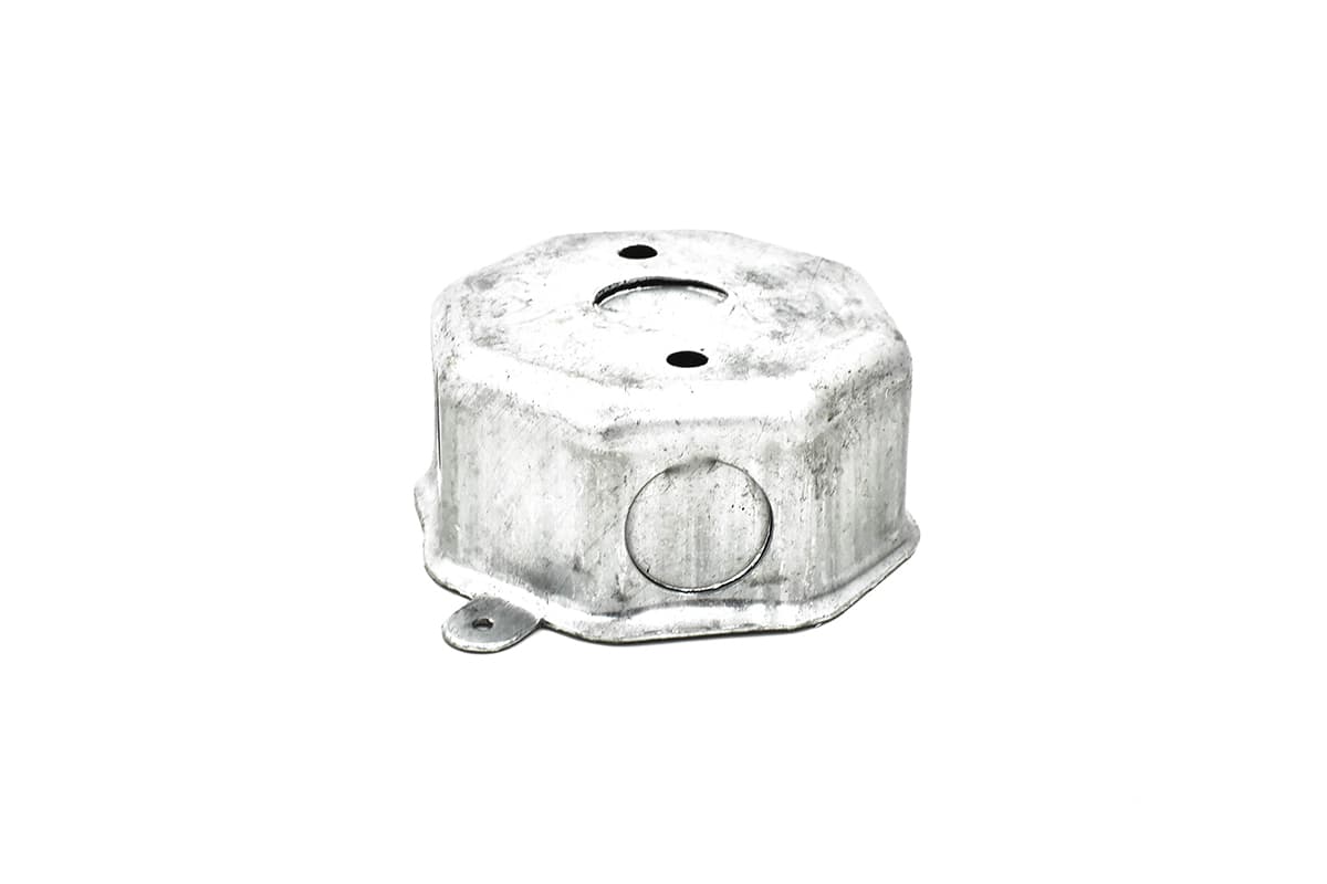 Caja redonda galvanizada reforzada 13 mm 3" x 3"