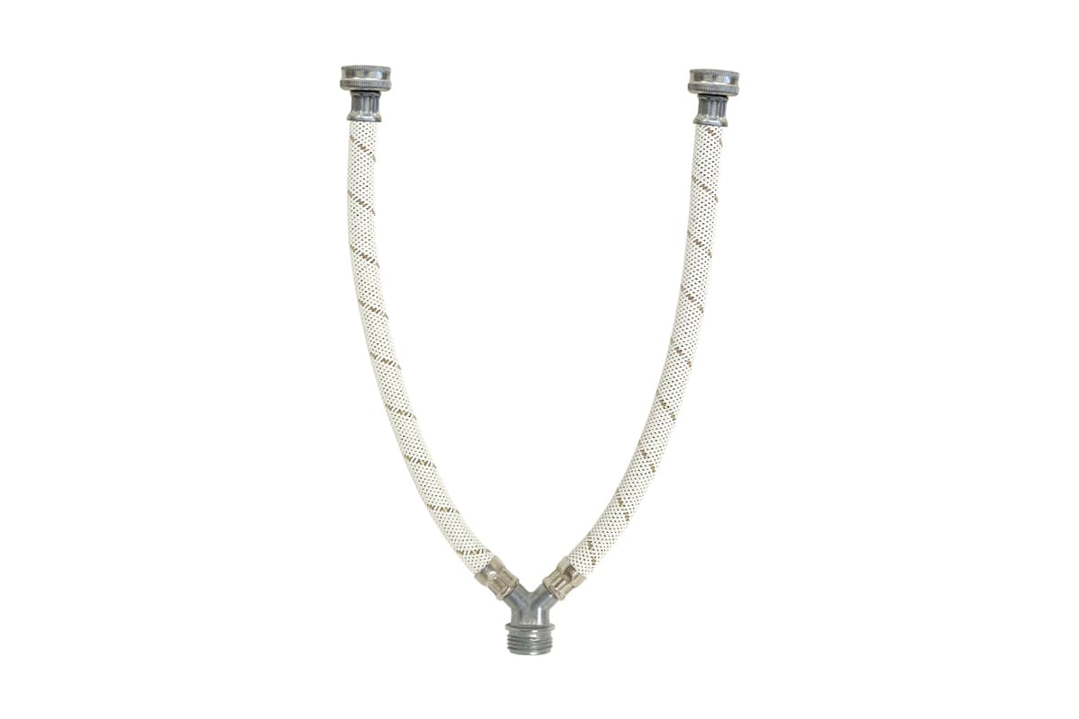 Conector flexible "Y" para lavadora 3/4" N.H. X 3/4" N.H.