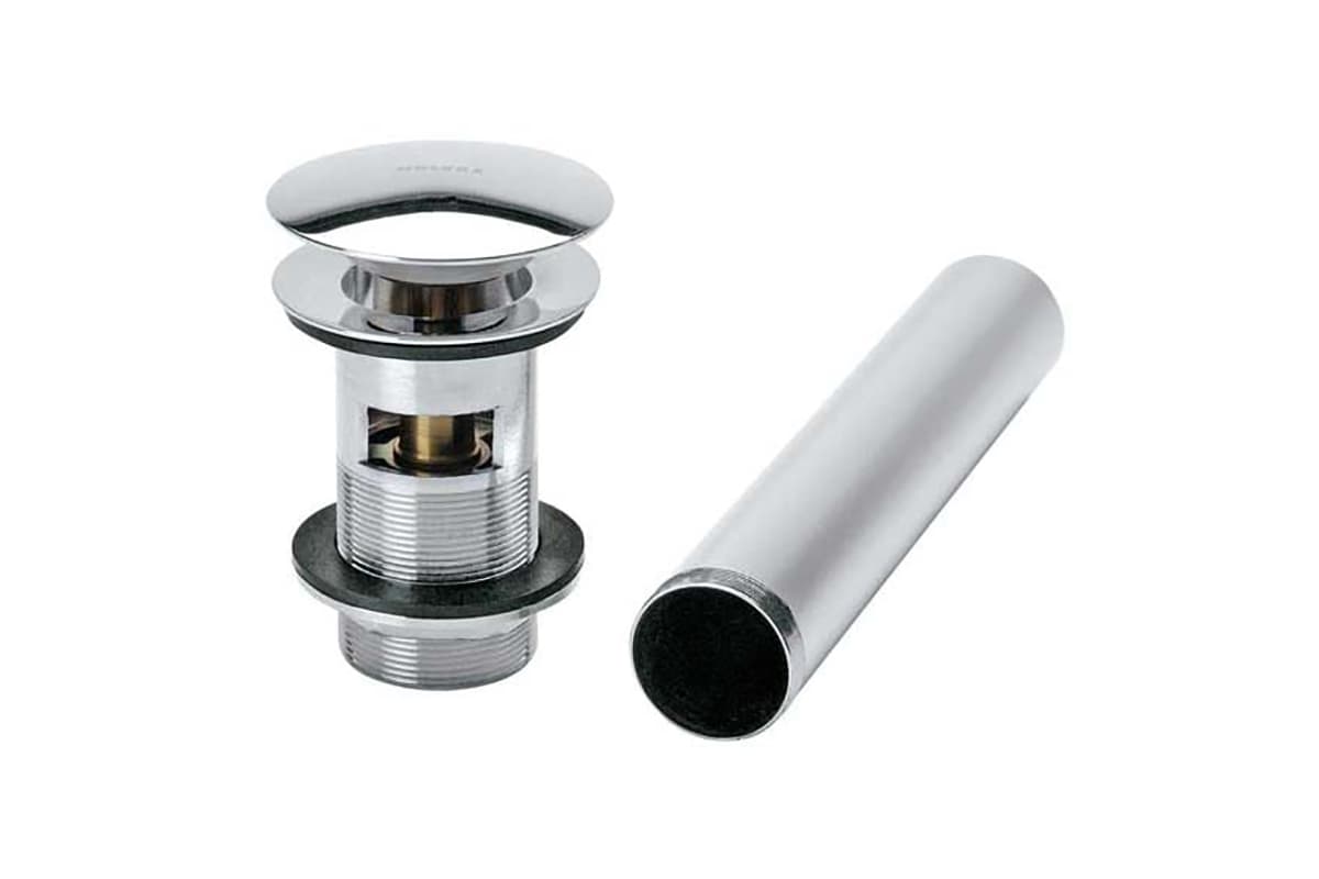 Contra para desagüe con sistema push para lavabo TH-064 acabado cromo