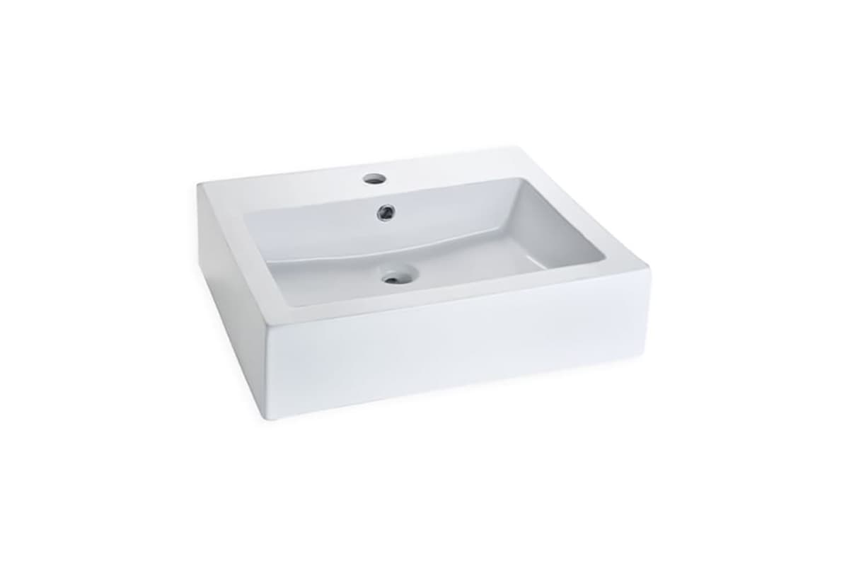 Lavabo de sobreponer con una perforación, Futura color blanco