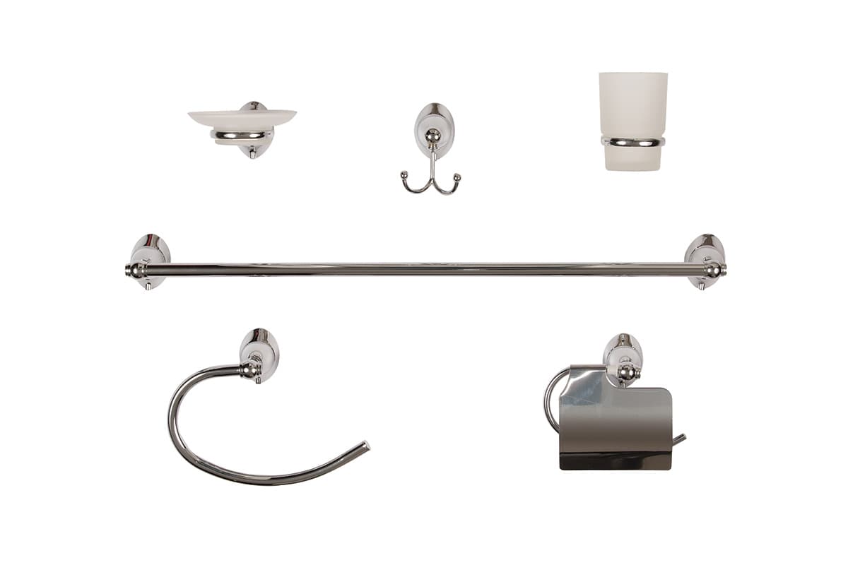 Juego de accesorios para baño 8007 acabado cromo