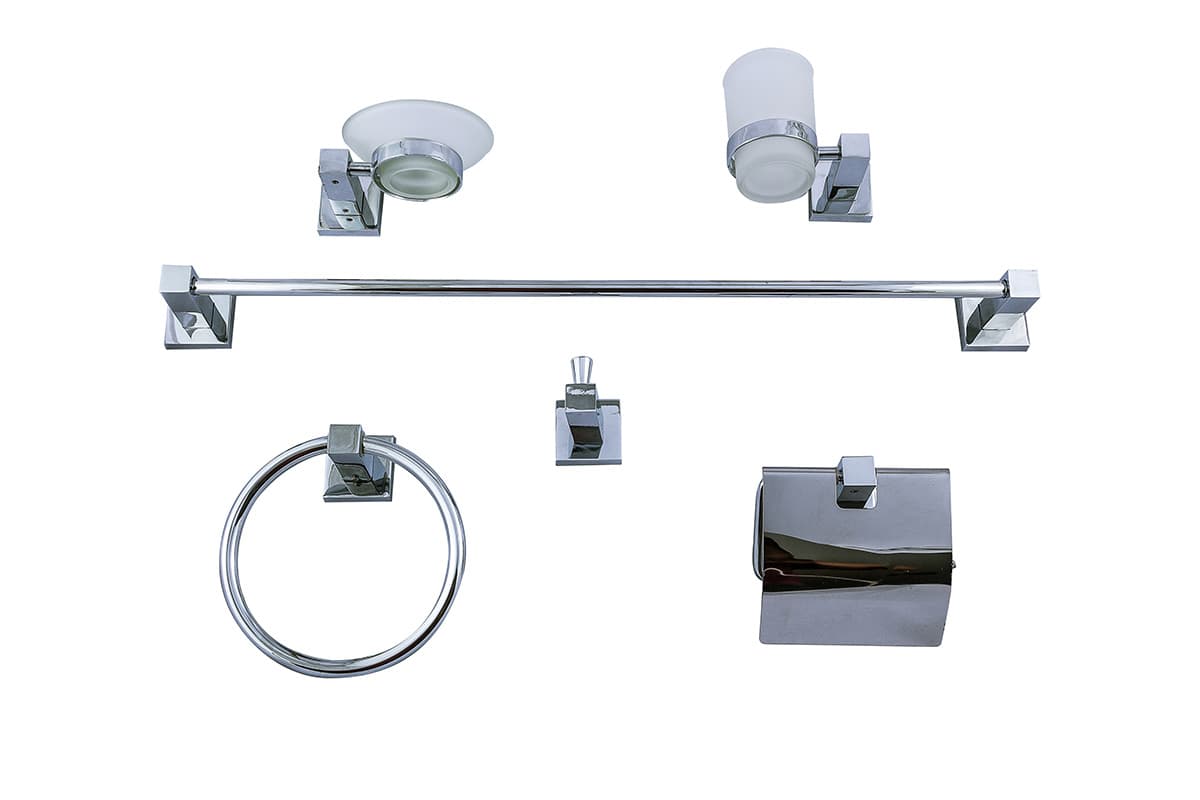 Juego de accesorios para baño 8022 acabado cromo