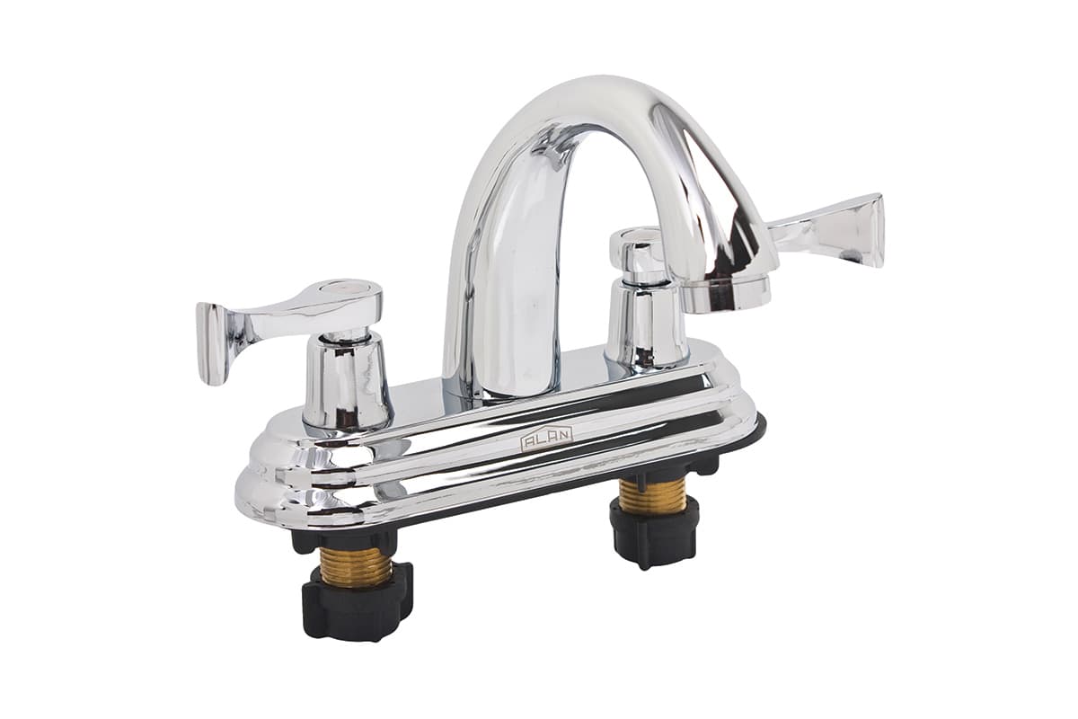 Mezcladora de 4" para lavabo con maneral de palanca curvo 6010