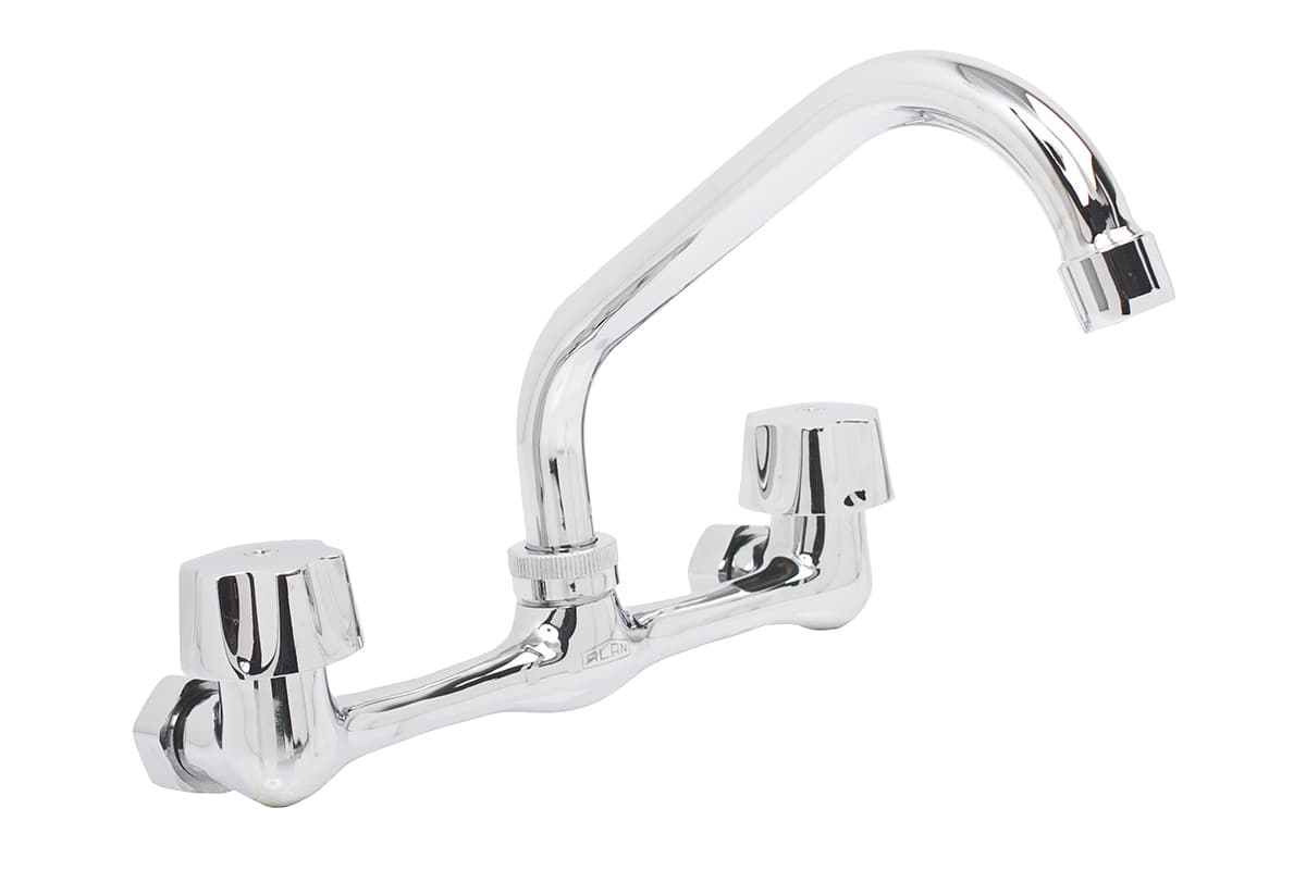 Mezcladora para fregadero a la pared de 8`, modelo 2220, acabado cromo