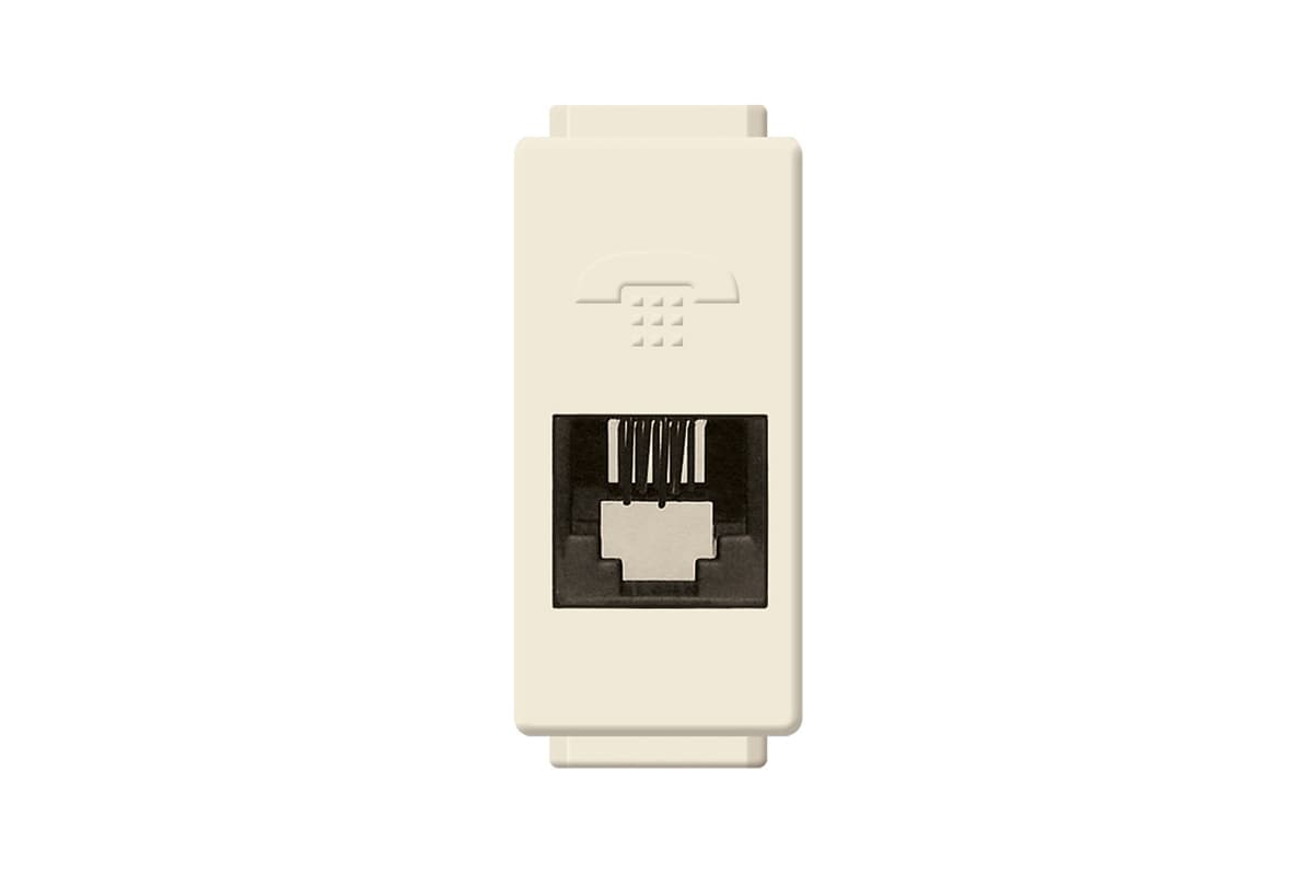 Toma de teléfono 4 hilos E2082/11 color marfil