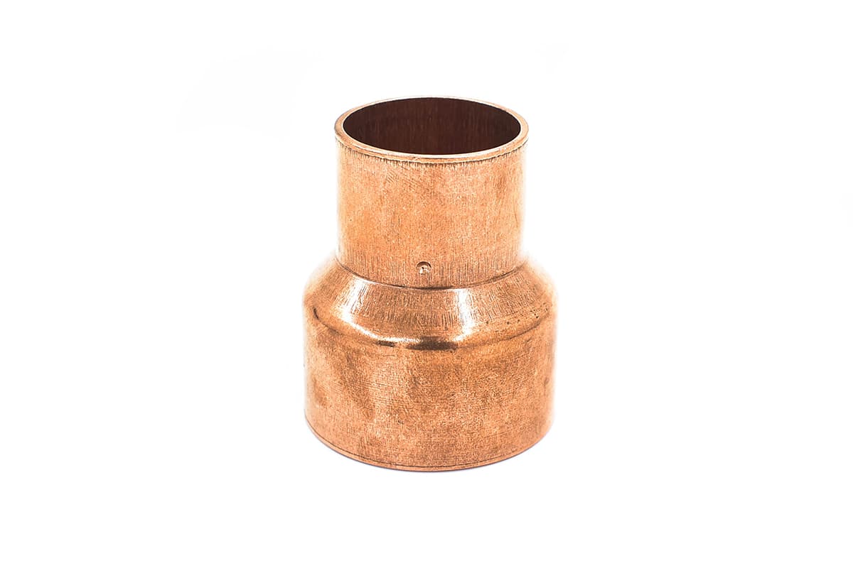 Reducción campana cobre 38 x 25 mm (1 1/2" x 1")