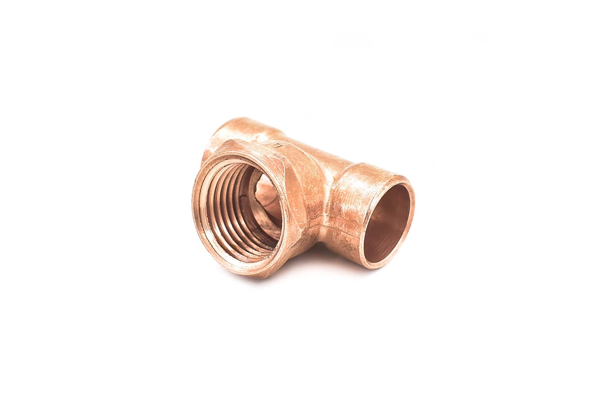 Tee cobre cobre fierro 13 mm (1/2")