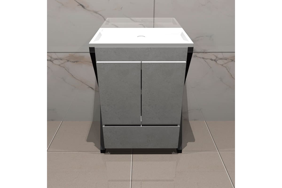 Tocador industrial Rioja concreto 60 x 38.5 x 85 cm, linea industrial