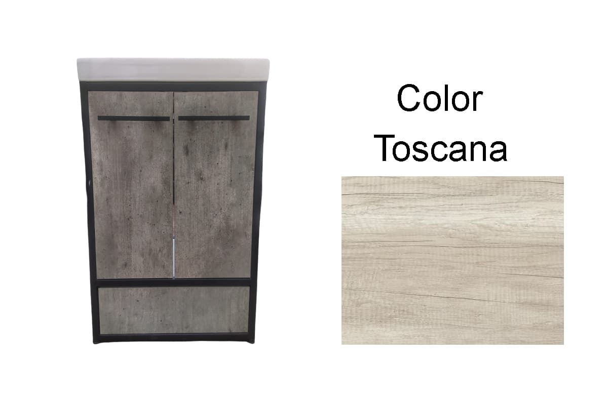 Tocador Logan 50 con lavabo acabado toscana 52 x 35.5 x 78 cm