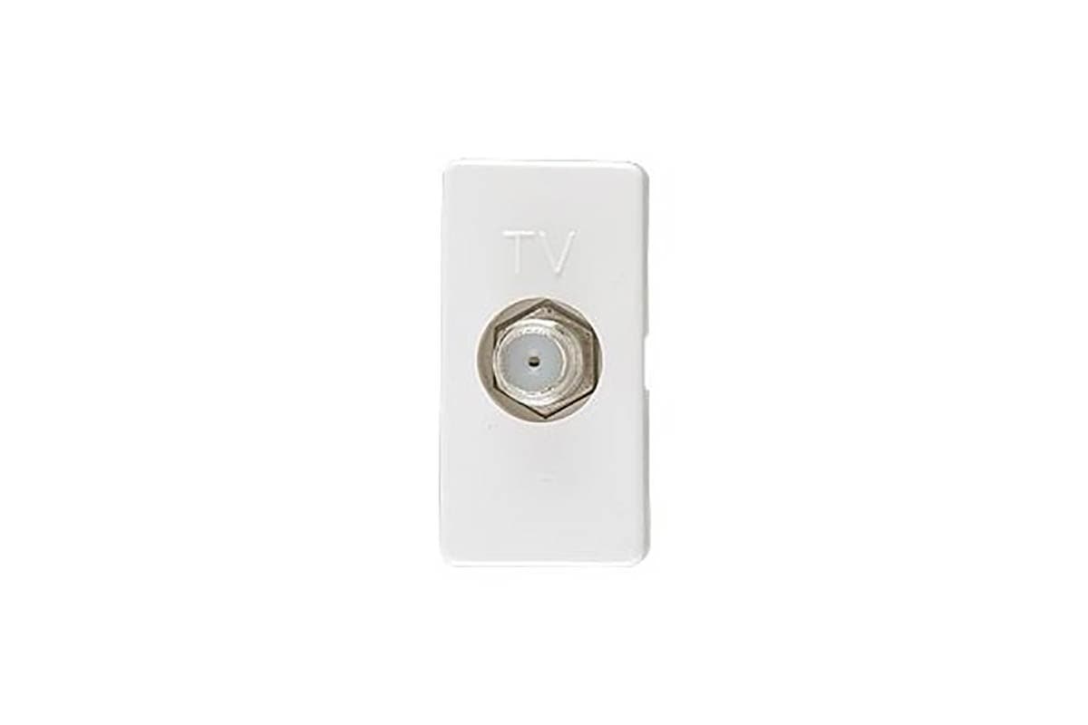 Toma para televisión 1 modulo E90113 ALPHA, color blanco