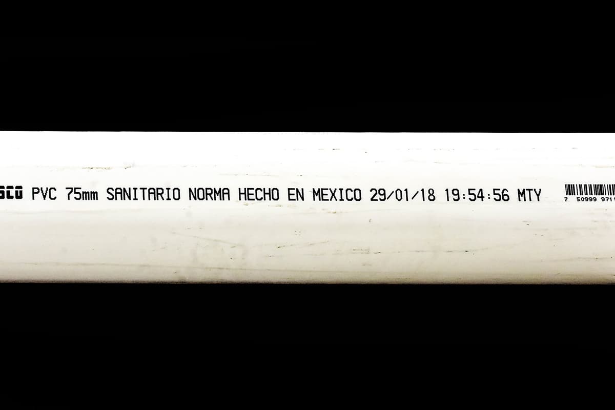 Tubo PVC sanitario 75 mm, norma NMX-E199/1