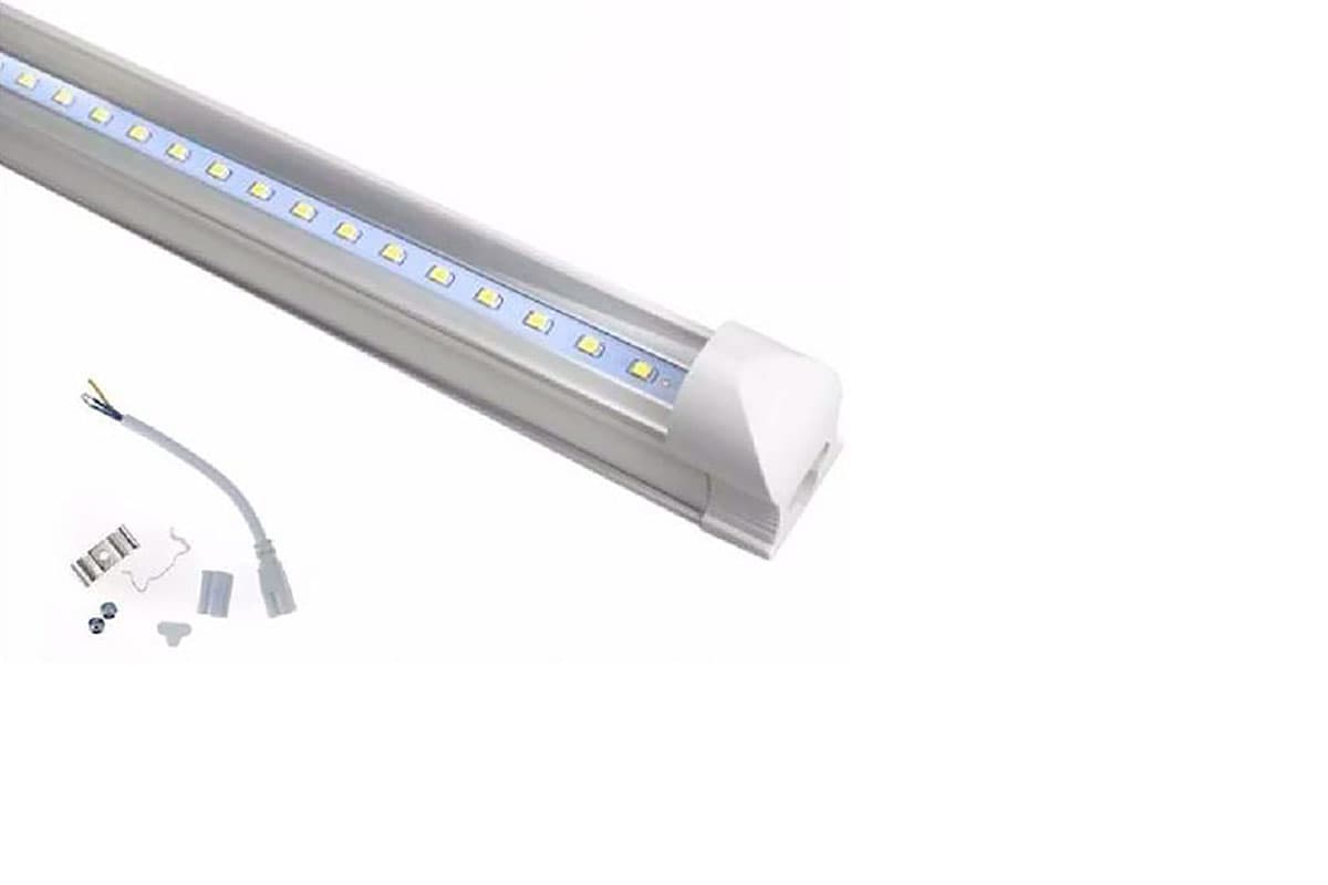 Tubo Led 18w t8 con base integrada cubierta transparente IP 50