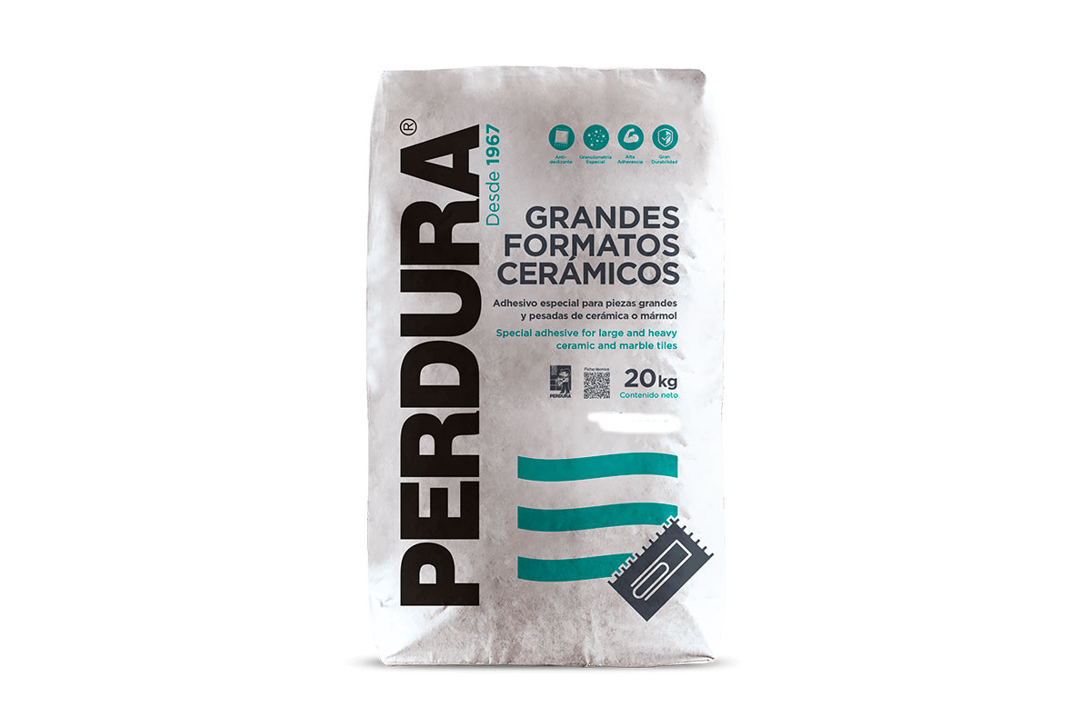 Adhesivo grandes formatos cermica 20kg color gris