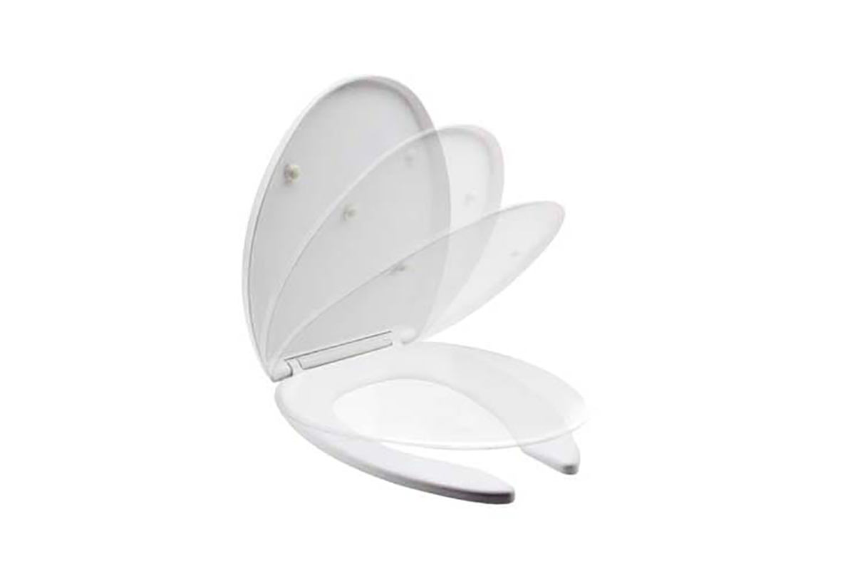 Asiento alargado cierre lento AT-5 color blanco 