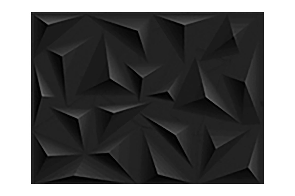 Azulejo Prisma 3D negro origrami 1A 30 x 45 cm, caja con 1.36 m2
