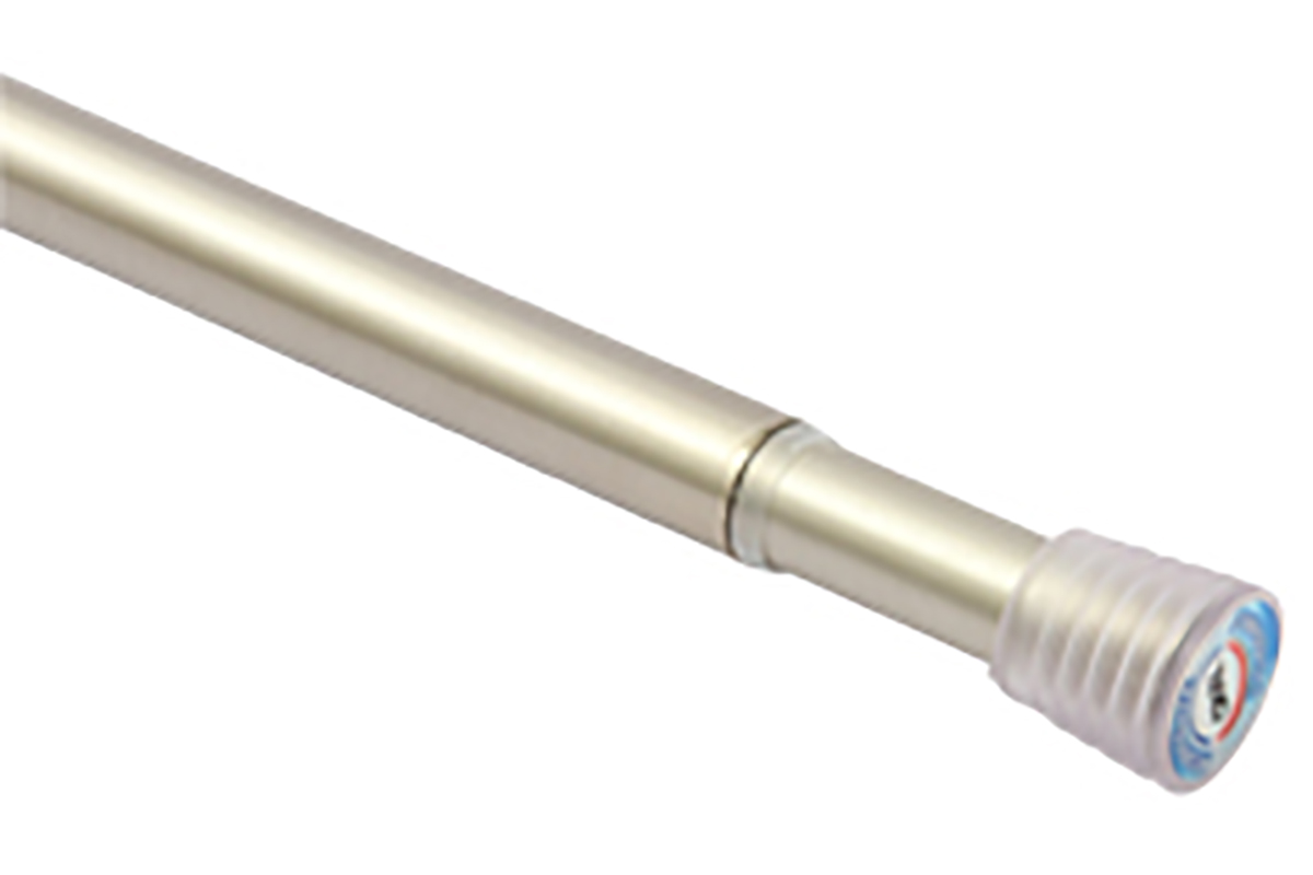 Barra ajustable color plata de 91 a 160 cm