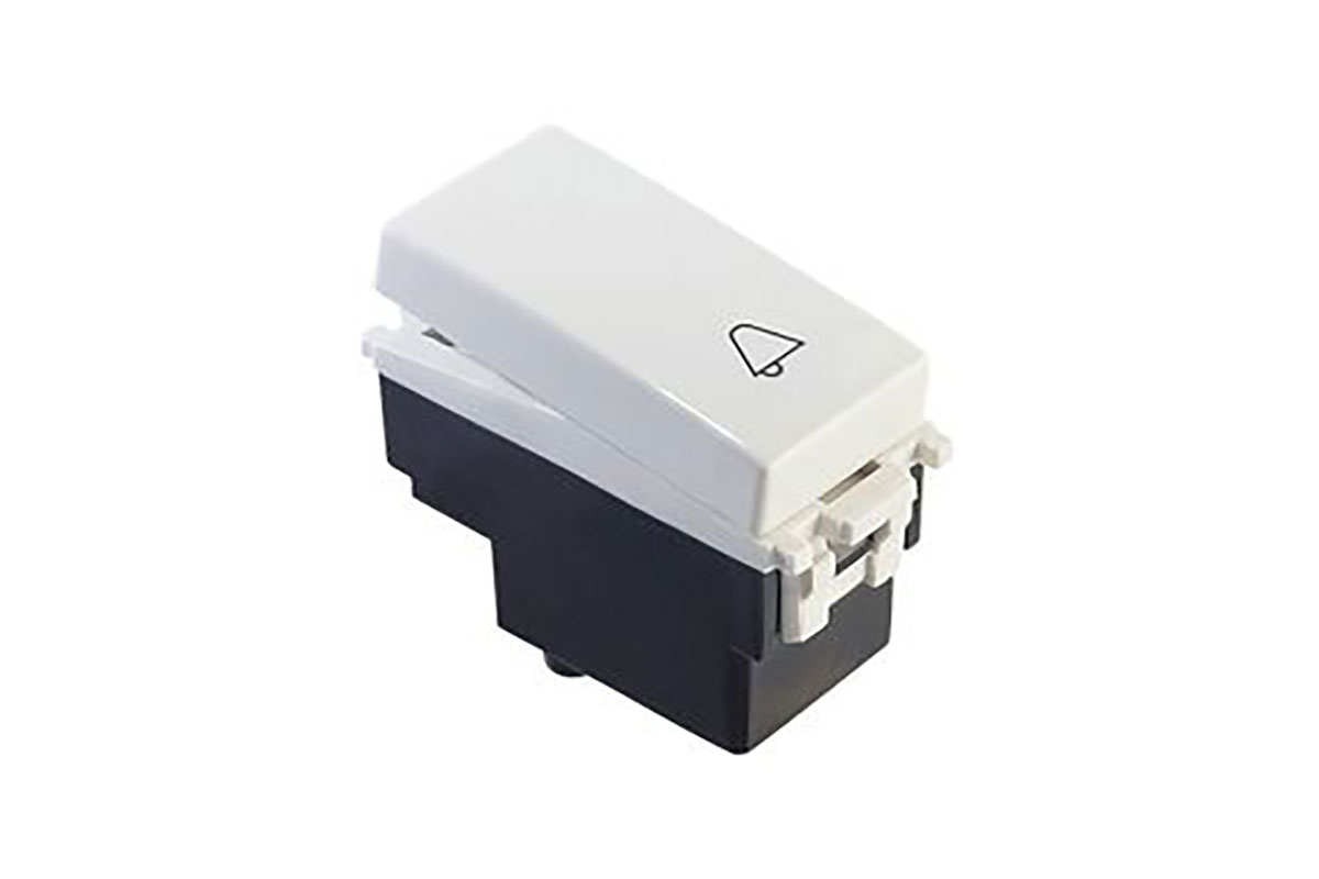 Botn de timbre E90107 ALPHA, color blanco 