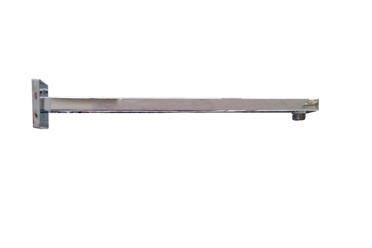 Brazo cuadrado con chapetn de 50 cm acabado cromo