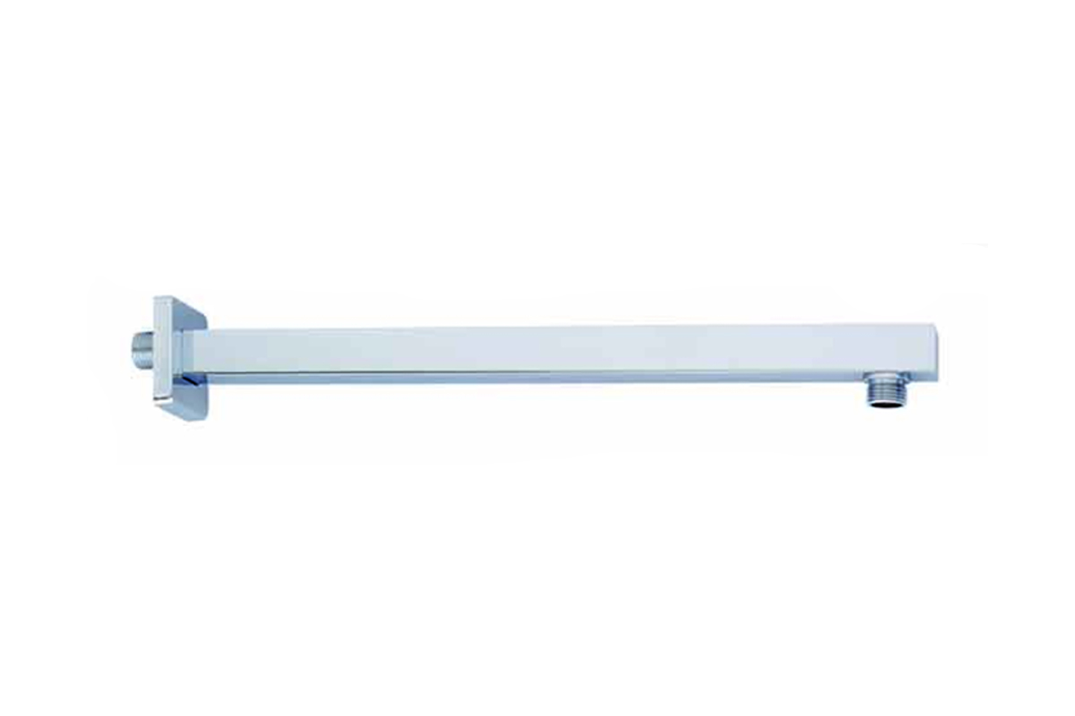 Brazo cuadrado INOX con chapetn acabado cromo