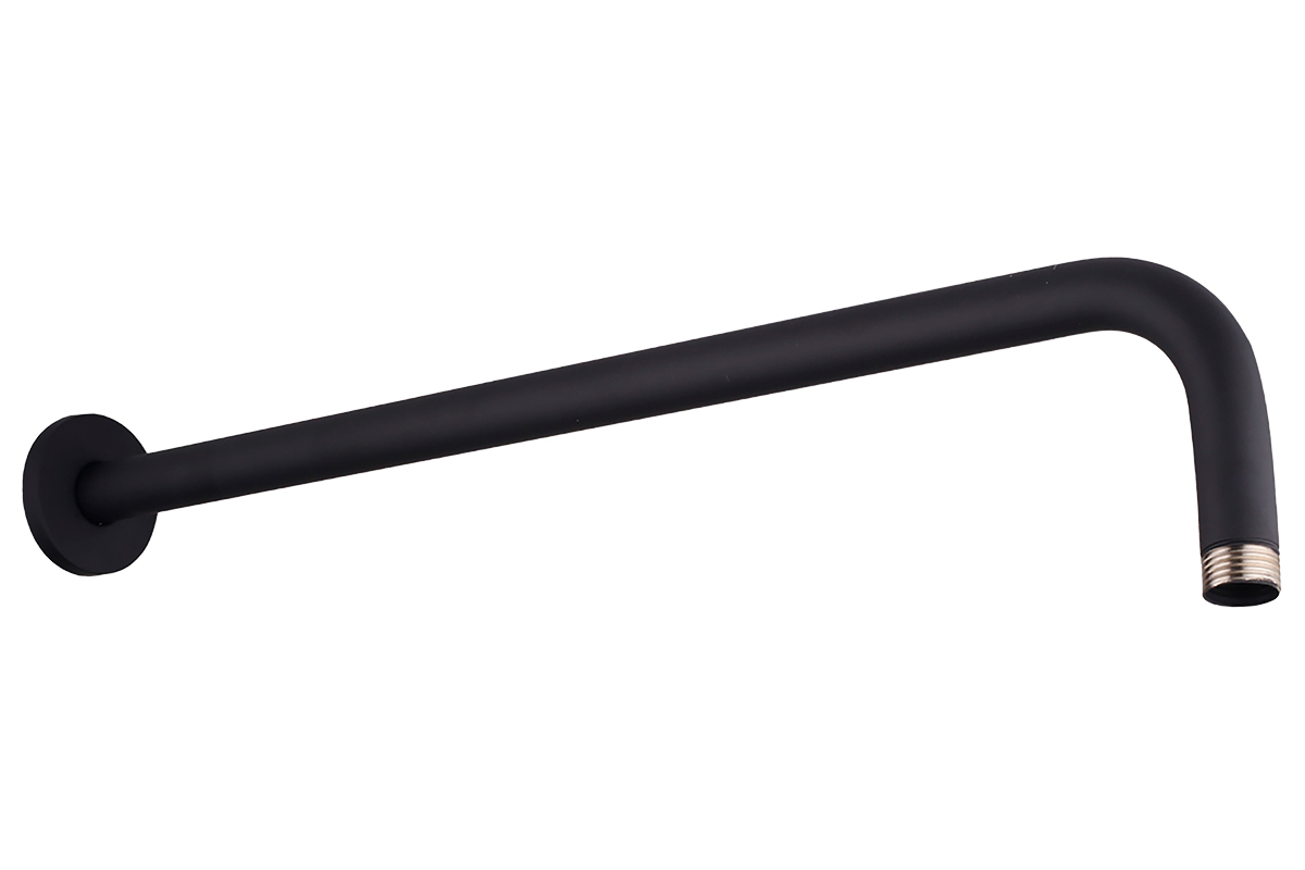 Brazo redondo  39 cm con chapet�n acabado negro