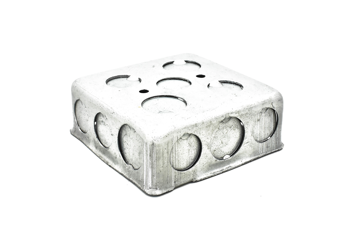 Caja cuadrada galvanizada 19 mm 4" x 4" 