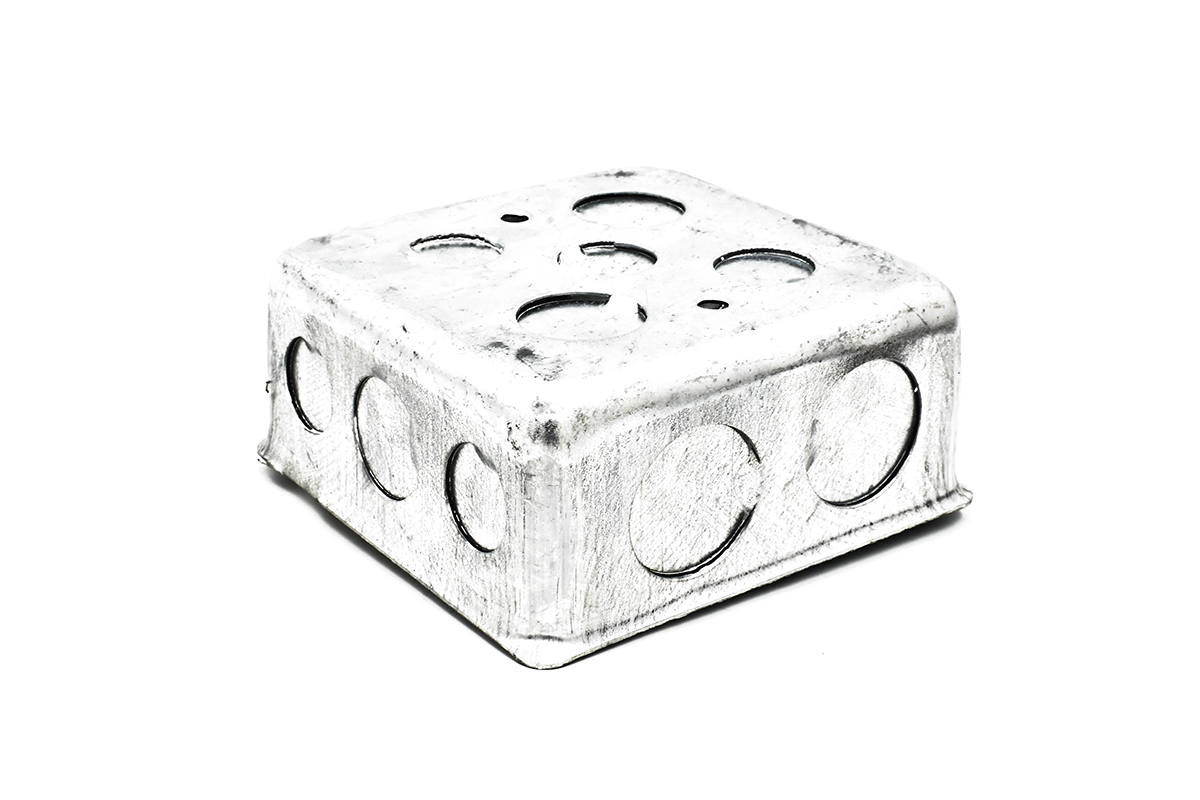 Caja cuadrada galvanizada 25 mm 5