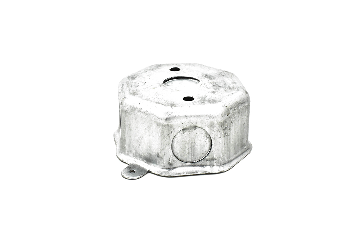 Caja redonda galvanizada reforzada 13 mm 3