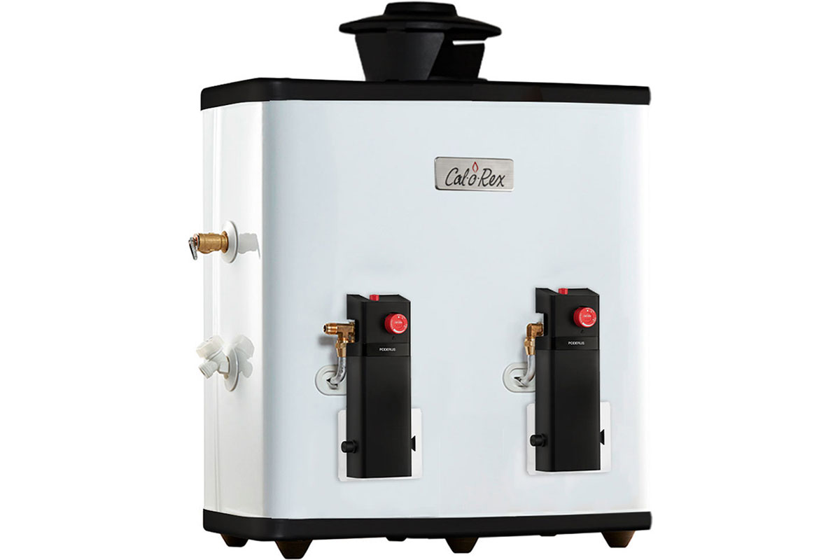 Calentador de paso Poderus 15 gas LP, 3 servicios