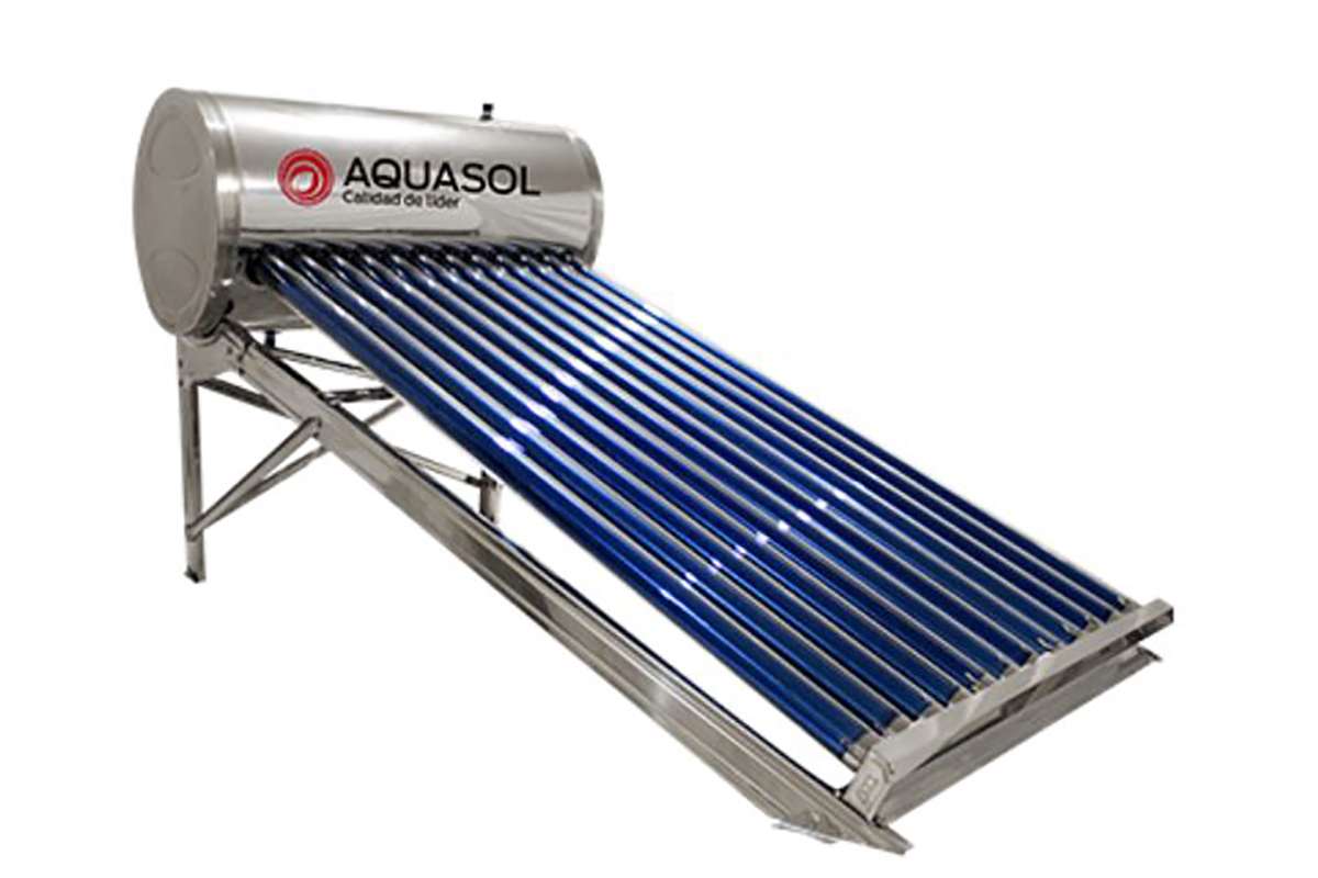 Calentador Solar 132 lts con sistema de gravedad Inox, 12 tubos