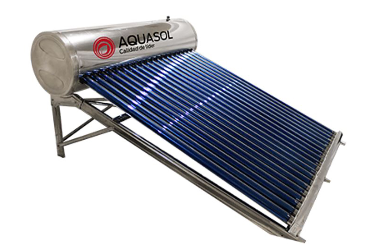 Calentador Solar 196 lts con sistema de gravedad Inox, 18 tubos