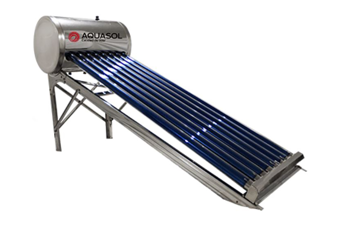 Calentador Solar 89 lts con sistema de gravedad Inox, 8 tubos