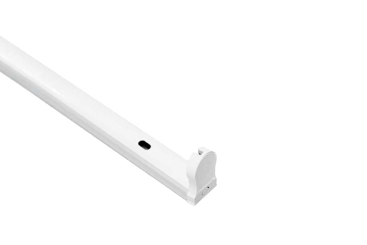 Canaleta de 1.20 cm, con bases t8, para barras led winled