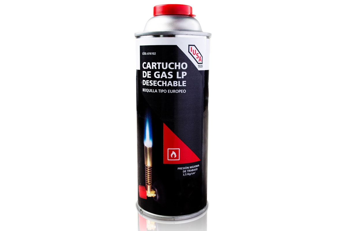 CARTUCHO GAS BUTANO CON VALVULA SEGURIDAD