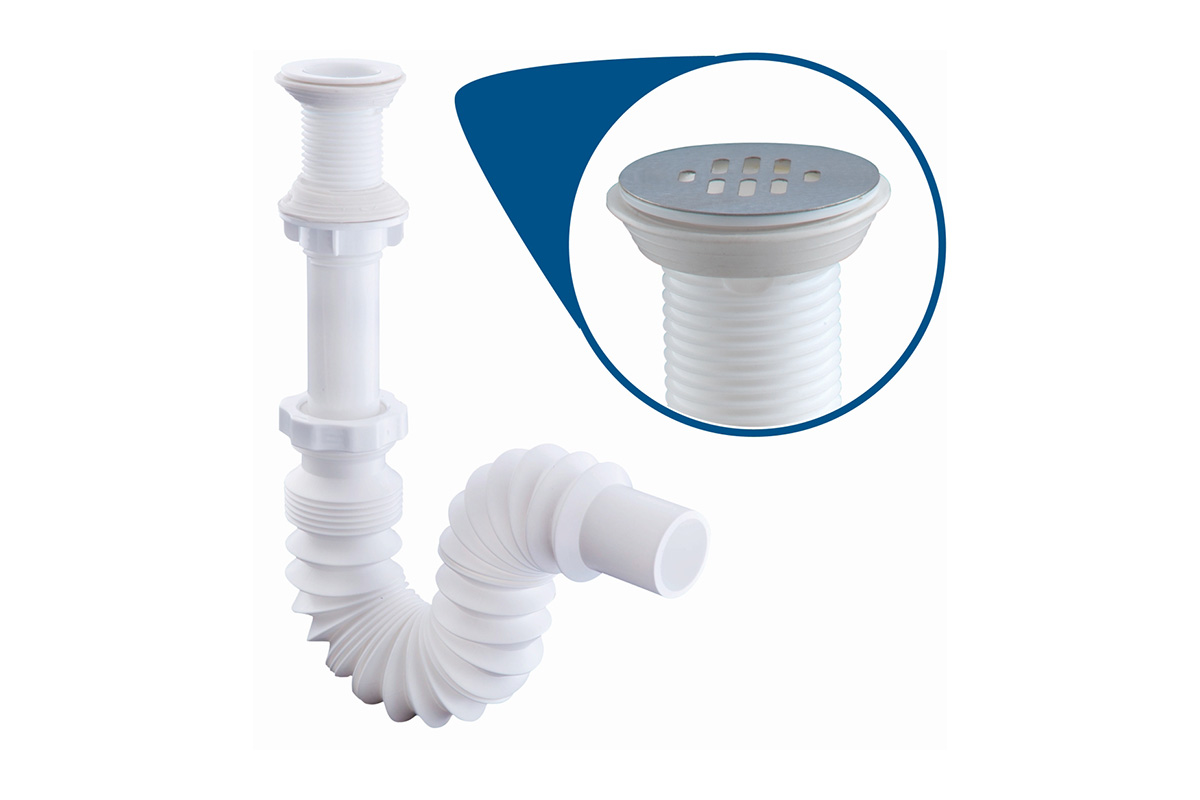 Cspol flexible con cubierta de acero inoxidable para lavabo 3712