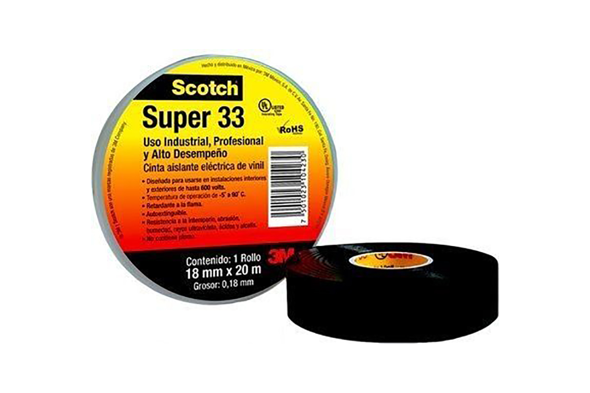 Cinta de aislar 18 mm x 20 ML Scotch-33