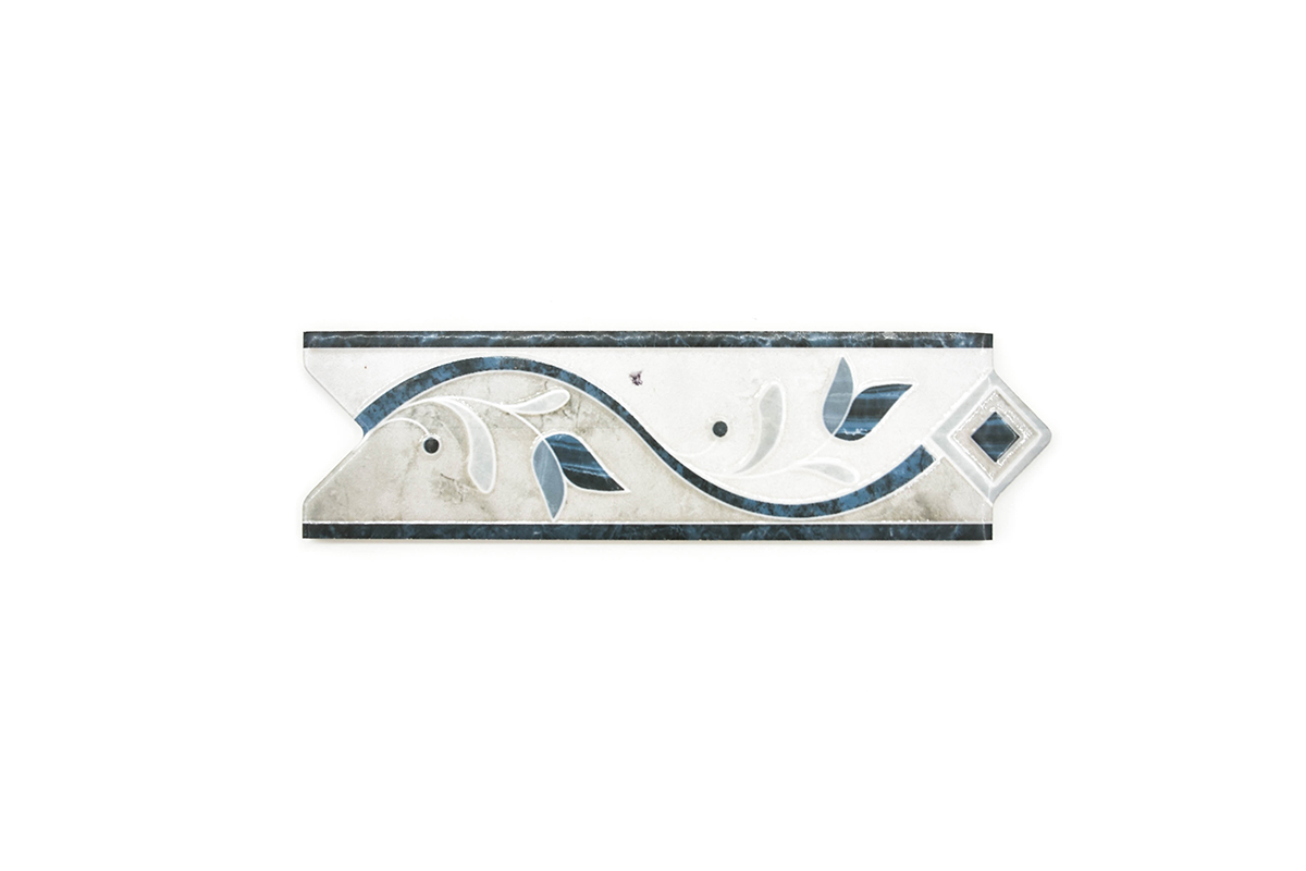 Listel flecha Magnolia gris 1A 6 x 20 cm 