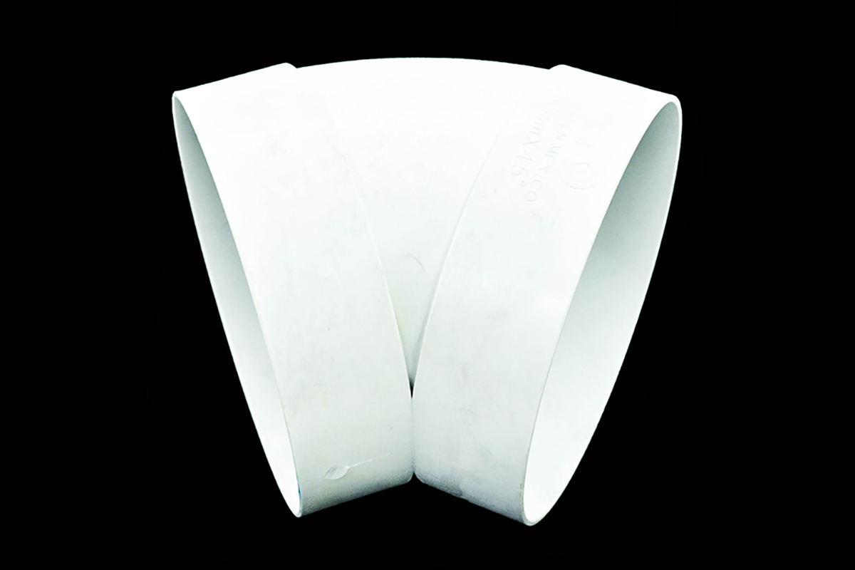 Codo de PVC 200 mm x 45