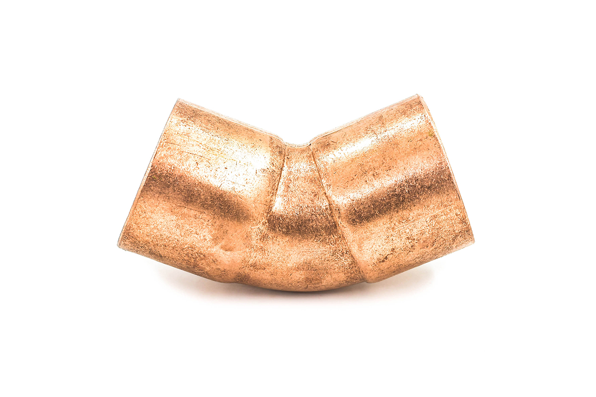 Codo cobre 38 mm x 45