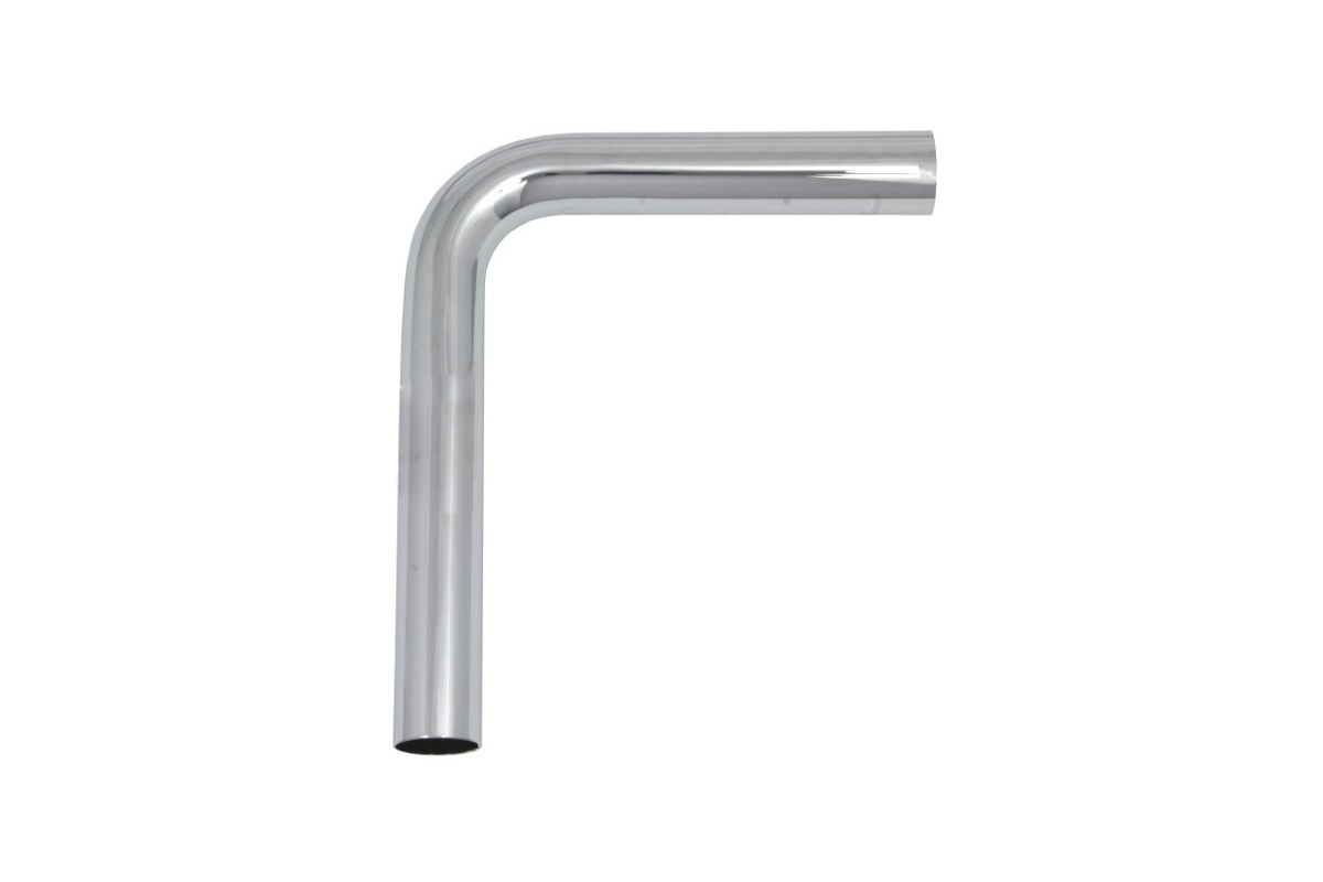 Codo de latn de 32 mm para fluxmetro acabado cromo 