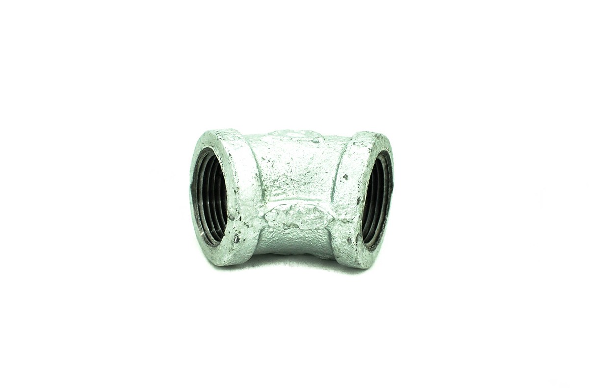 Codo galvanizado 19 mm x 45 (3/4