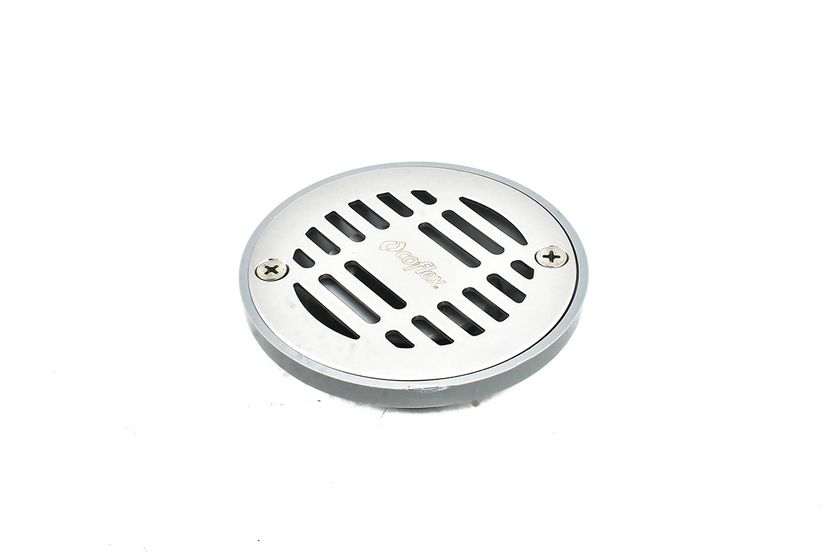 Coladera redonda de ABS con rejilla de acero inoxidable 